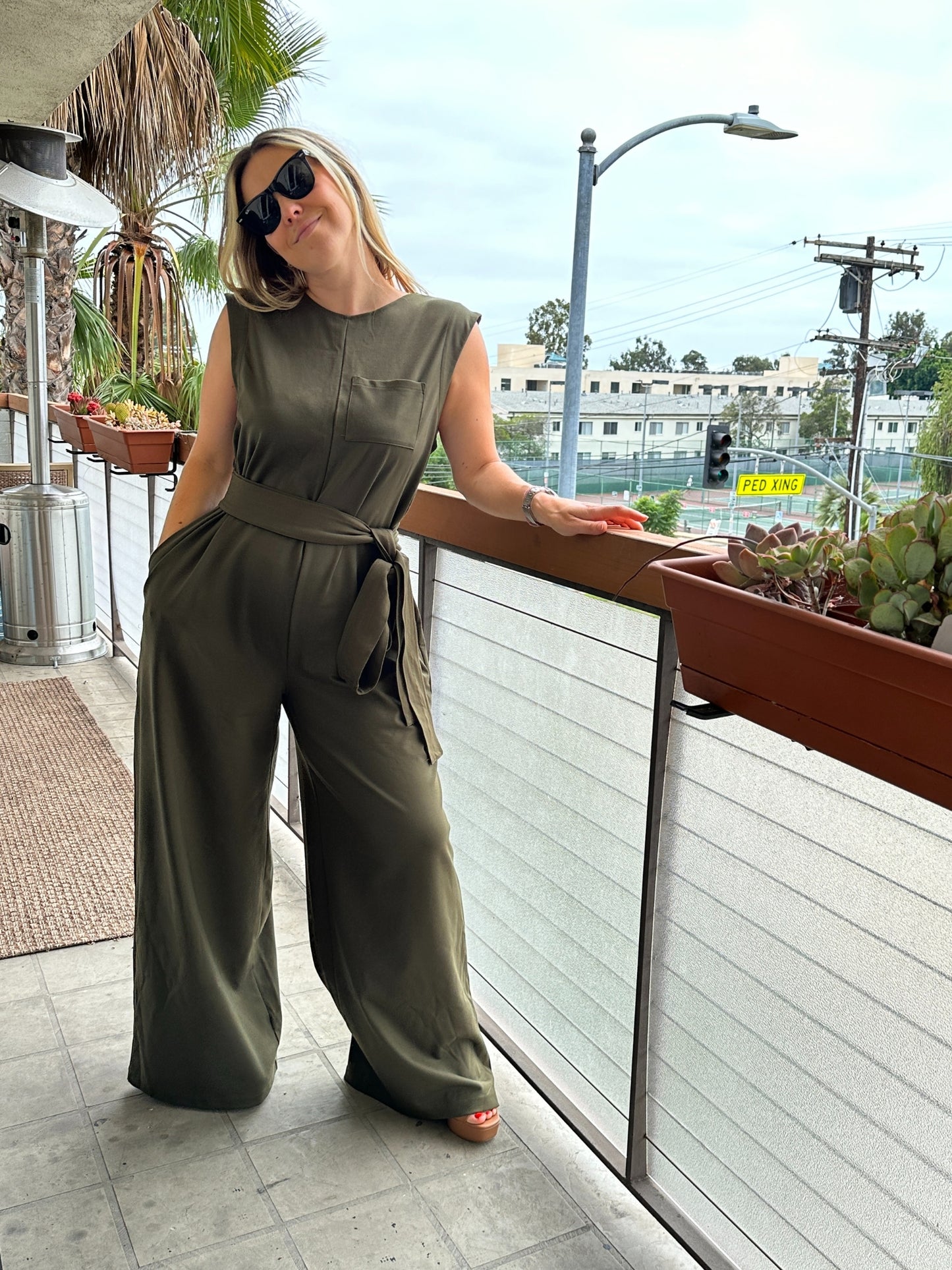Muscle Tee Pantsuit Olive