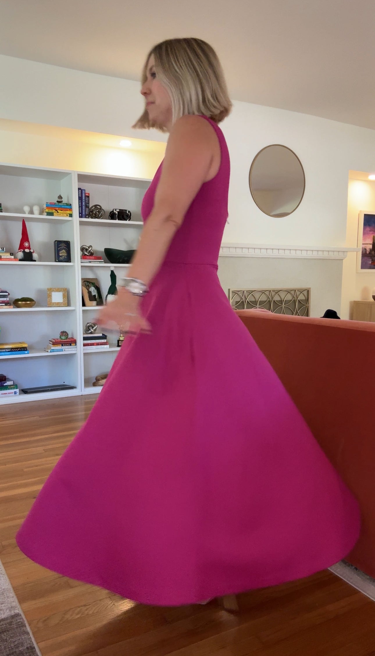 Twirl Dress in Hot Pink