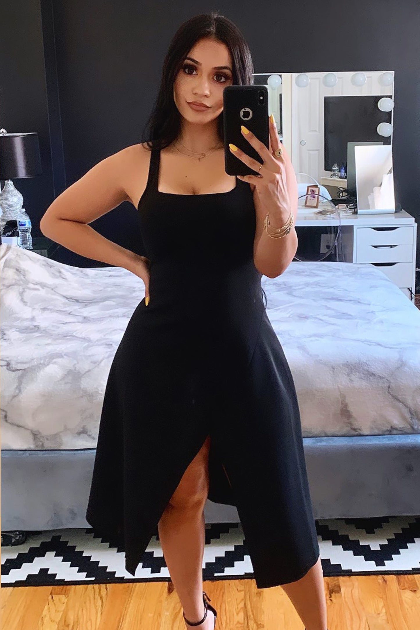 Angled Slit Dress